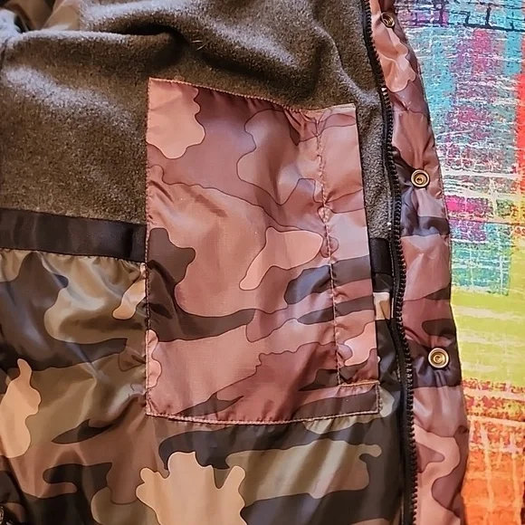 Men's camo puffy jacket - Picture 4 of 4